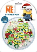 Opakowanie Minionki świąteczne. Naklejki wypukłe