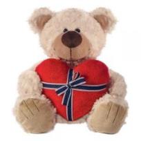 Opakowanie Miś Spencer z sercem 30 cm ecru