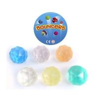 Opakowanie Odbijająca się piłeczka kauczukowa diament 45 mm mix kolorów