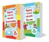 Okładka książki Pakiet: Rysuj i koloruj obrazki. Na wsi/Zwierzęta