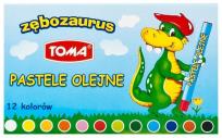 Opakowanie Pastele olejne Zębozaurus 12 kolorów TOMA