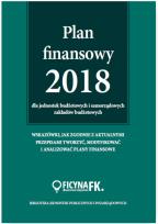 Okładka książki Plan finansowy 2018 dla jednostek budżetowych i samorządowych zakładów budżetowych