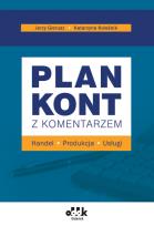 Okładka książki Plan kont z komentarzem – handel, produkcja, usługi