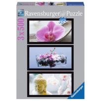 Opakowanie Puzzle 3x500 Tryptyk orchidea