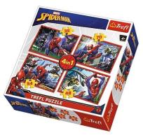 Opakowanie Puzzle 4w1 W sieci Spider-mana TREFL