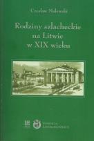 Okładka książki Rodziny szlacheckie na Litwie w XIX wieku