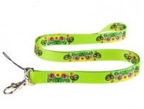 Opakowanie Smycz do kluczy - koguty zielkona 1,5cm FOLKSTAR