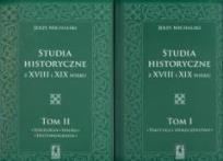 Okładka książki Studia historyczne z XVIII i XIX wieku Tom 1 - 2