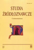 Opakowanie Studia źródłoznawcze Tom 55