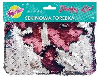 Opakowanie Torebka cekinowa różowo-srebrna