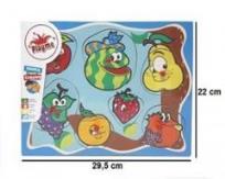 Opakowanie Układanka drewniana z pinezkami - Owoce