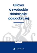 Okładka książki Ustawa o swobodzie działalności gospodarczej