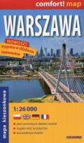 Opakowanie Warszawa comfort! map laminowana mapa kieszonkowa 1:26 000