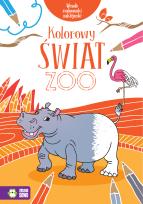 Okładka książki Wesołe malowanki, naklejanki. Kolorowy świat zoo