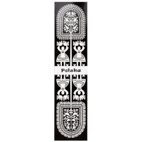 Opakowanie Zakładka do książki kurpiowska czarna FOLKSTAR