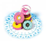 Opakowanie Gumki do ścierania pachnące słodkie Pączki Dainty Donuts, 6 gumek