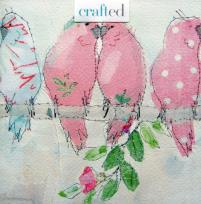 Opakowanie Karnet kwadrat z kopertą Parakeets