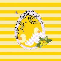 Opakowanie Karnet Swarovski kwadrat Wielkanoc Jajko