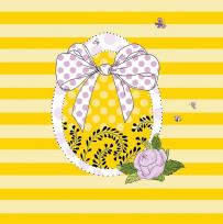 Opakowanie Karnet Swarovski kwadrat Wielkanoc Kokarda