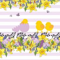 Opakowanie Karnet Swarovski kwadrat Wielkanoc Kurczaki