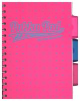Okładka książki Kołozeszyt Project Book Neon dots A5 kratka różowy