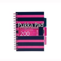 Opakowanie Kołozeszyt Pukka Pad Project Book Navy a5 200k kratka różowy 8406-nvy