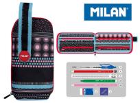 Opakowanie Multipiórnik Milan owalny z 4 piórnikami Super Heroes róż wzorki