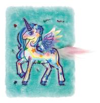 Opakowanie Pamiętnik zamykany pluszowy jednorożec