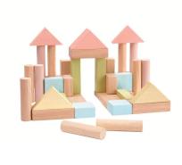 Opakowanie Pastelowe klocki drewniane 40 szt.