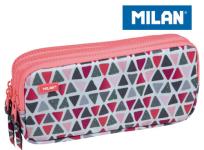 Opakowanie Piórnik MILAN 3-komorowy GEO róż