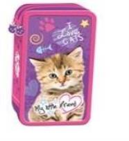 Opakowanie Piórnik podwójny wyposażenie My Little Friend Kot
