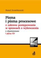 Okładka książki Pisma procesowe i orzeczenia w sprawach o wykroczenia