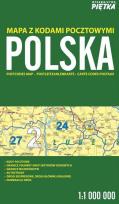 Opakowanie Polska 1:1 000 000 mapa z kodami pocztowymi PIĘTKA