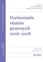 Okładka książki Porównanie stanów prawnych KPA 2016-2018