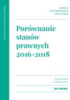 Okładka książki Porównanie stanów prawnych KPC 2016-2018