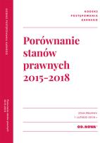Okładka książki Porównanie stanów prawnych KPK 2015-2018