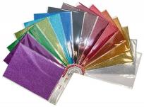 Opakowanie Tektura falista ozdobna GIMBOO fala super brokat A4 25 sztuk mix kolorów