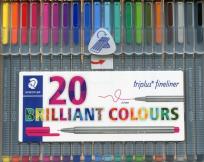 Opakowanie Cienkopis Triplus fineliner 0,3 mm 20 kolorów