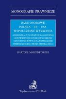 Okładka książki Dane osobowe Polska UE USA Współczesne wyzwania administracyjnoprawne zagadnienia odpowiednio