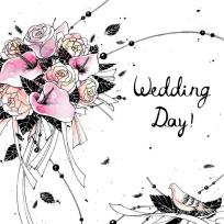 Opakowanie Karnet Swarovski kwadrat CL2508 Ślub kwiaty