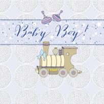 Opakowanie Karnet Swarovski kwadrat Narodziny chłopiec pociąg