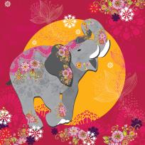 Opakowanie Karnet Swarovski kwadrat Słoń