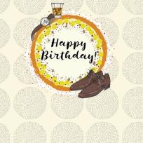 Opakowanie Karnet Swarovski kwadrat Urodziny Buty i zegarek