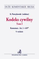 Okładka książki Kodeks cywilny Tom I Komentarz do art. 1-449(10)