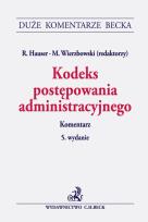 Okładka książki Kodeks postępowania administracyjnego. Komentarz