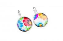 Opakowanie Kolczyki wiszące - łowickie białe FOLKSTAR