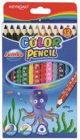 Opakowanie Kredki ołówkowe KEYROAD Jumbo trójkątne 12 kolorów