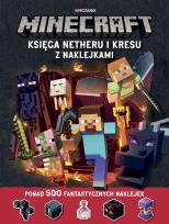 Okładka książki Minecraft. Księga Netheru i Kresu z naklejkami
