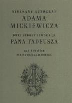 Okładka książki Nieznany autograf Adama Mickiewicza
