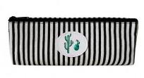 Opakowanie Piórnik saszetka w czarne paski Kaktus